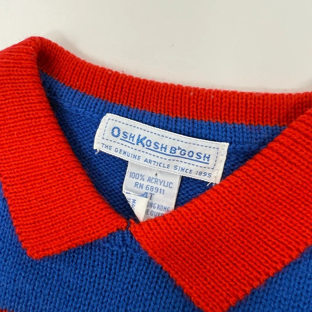 Vintage‎ Oshkosh B'gosh Collar Sweater blue 4t
